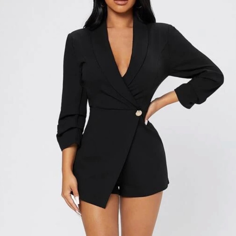 Blazer style romper.